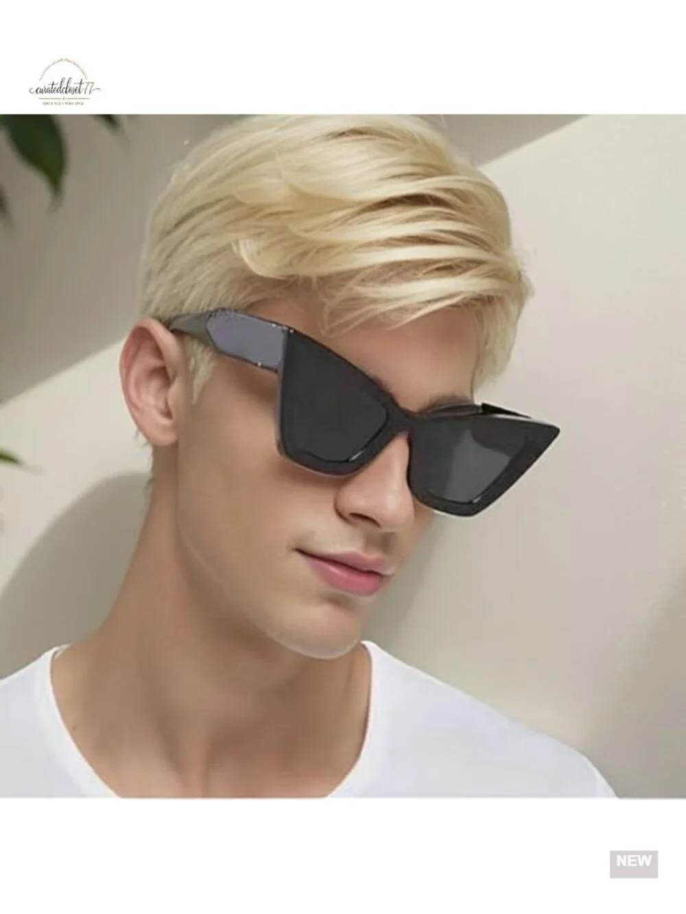 Vintage Oversized Cat Eye Sunglasses UV400 Protection for Women Men
